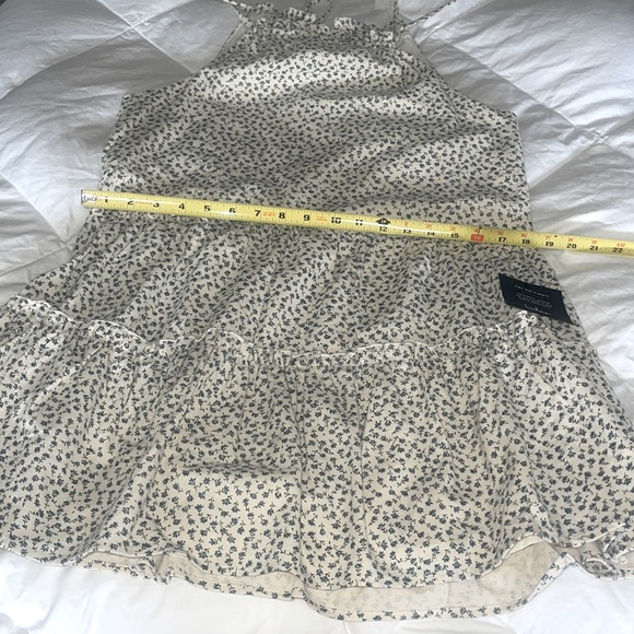 LULU’S x LUSH Fondest of Feelings Cream Floral Print Tiered Mini Dress Sz S - Picture 14 of 15